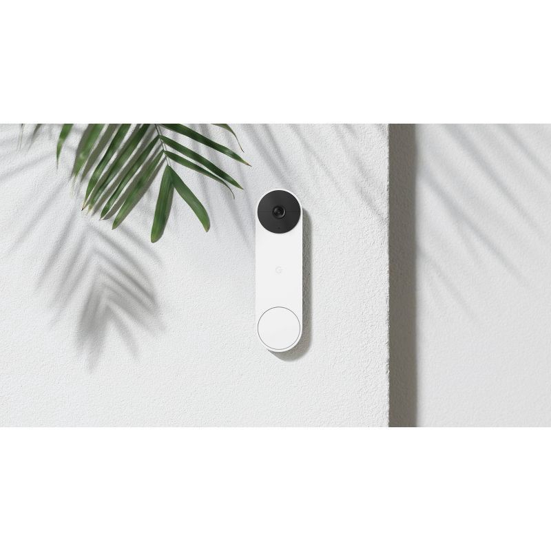 slide 5 of 8, Google Nest Doorbell (Battery) - Snow: Wireless Video Camera & Mic, 1 ct