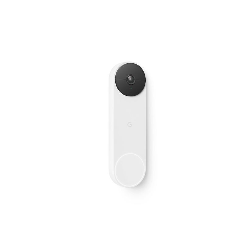 slide 1 of 8, Google Nest Doorbell (Battery) - Snow: Wireless Video Camera & Mic, 1 ct