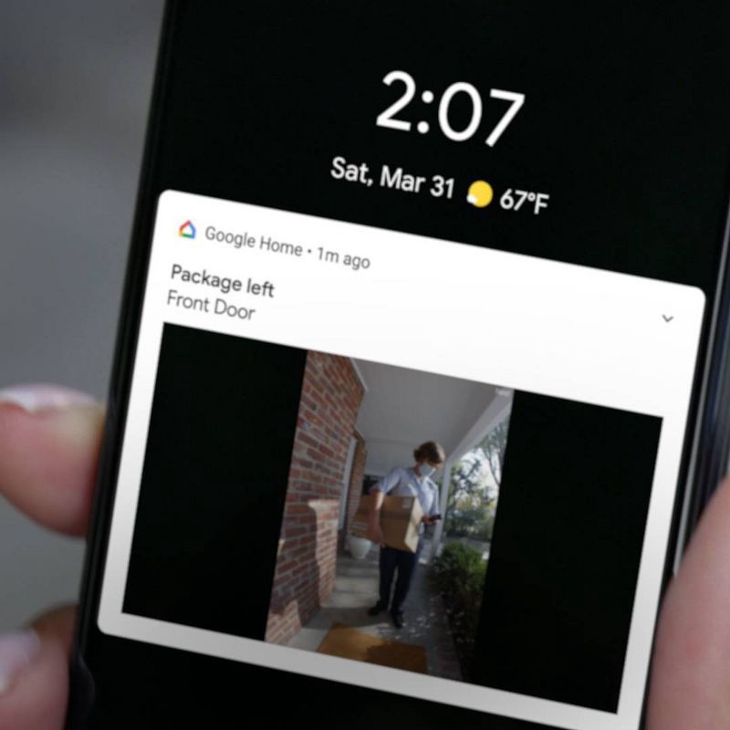 slide 8 of 8, Google Nest Doorbell (Battery) - Snow: Wireless Video Camera & Mic, 1 ct
