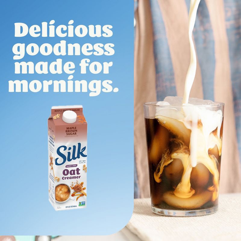 slide 5 of 12, Silk Oat Maple Brown Sugar Dairy-Free Gluten Free Creamer - 32 fl oz, 32 fl oz