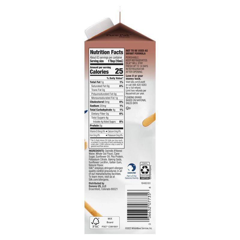 slide 10 of 12, Silk Oat Maple Brown Sugar Dairy-Free Gluten Free Creamer - 32 fl oz, 32 fl oz