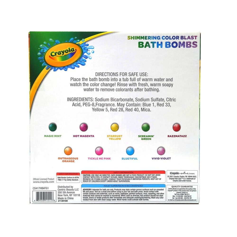 slide 2 of 3, Crayola Jumbo Bath Bomb Set, 9 ct