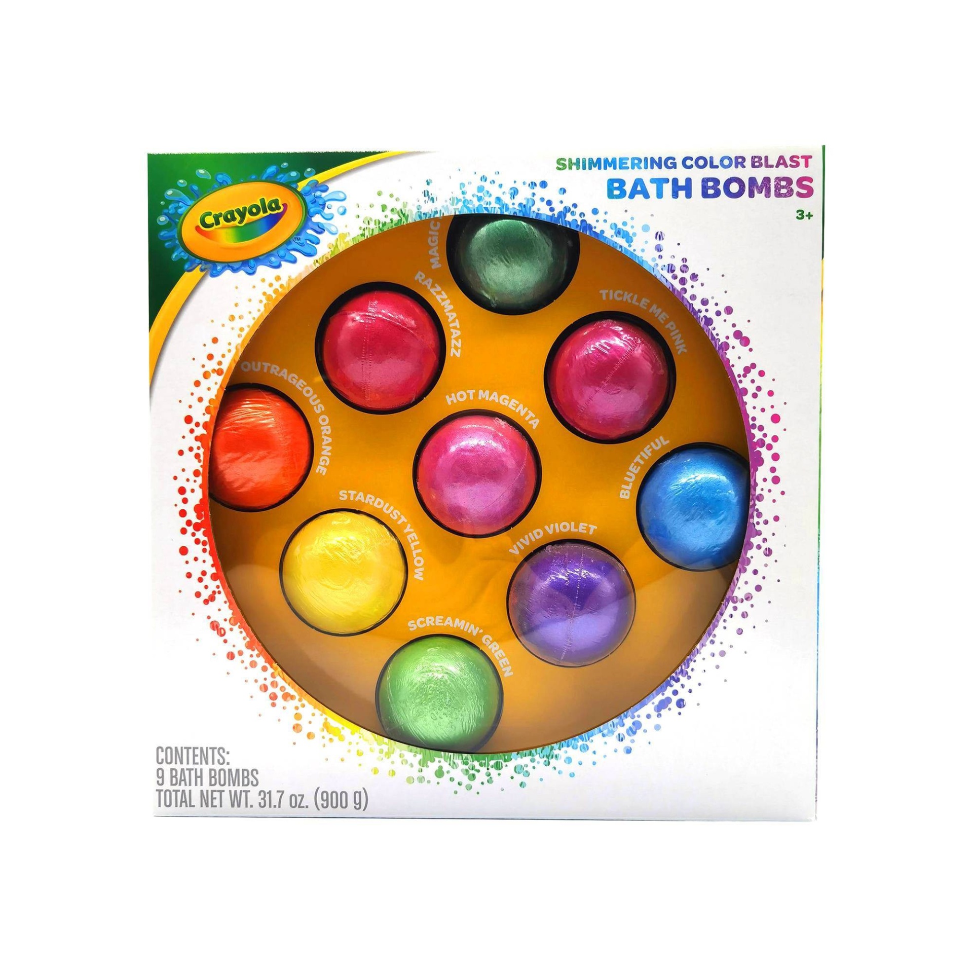 slide 1 of 3, Crayola Jumbo Bath Bomb Set, 9 ct