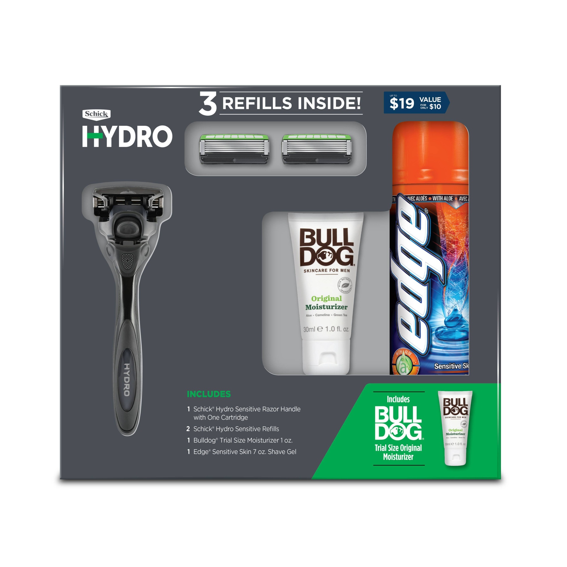 slide 1 of 10, Schick Hydro Skin Comfort Men's Shaving Gift Set, 6 ct