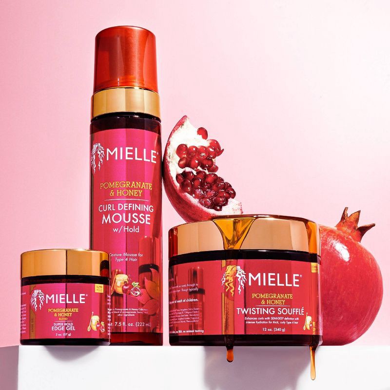 slide 5 of 6, Mielle Organics Pomegranate and Honey Curl Defining Mousse with Hold - 7.5 fl oz, 7.5 fl oz