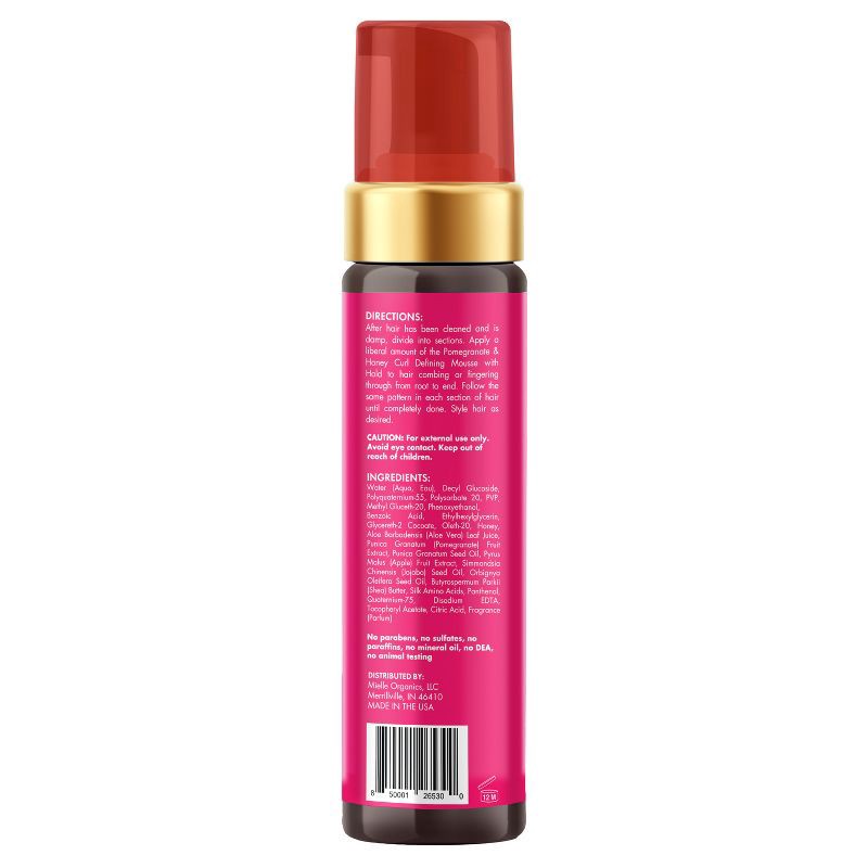 slide 8 of 9, Mielle Organics Pomegranate and Honey Curl Defining Mousse with Hold - 7.5 fl oz, 7.5 fl oz