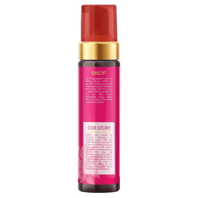 slide 9 of 9, Mielle Organics Pomegranate and Honey Curl Defining Mousse with Hold - 7.5 fl oz, 7.5 fl oz