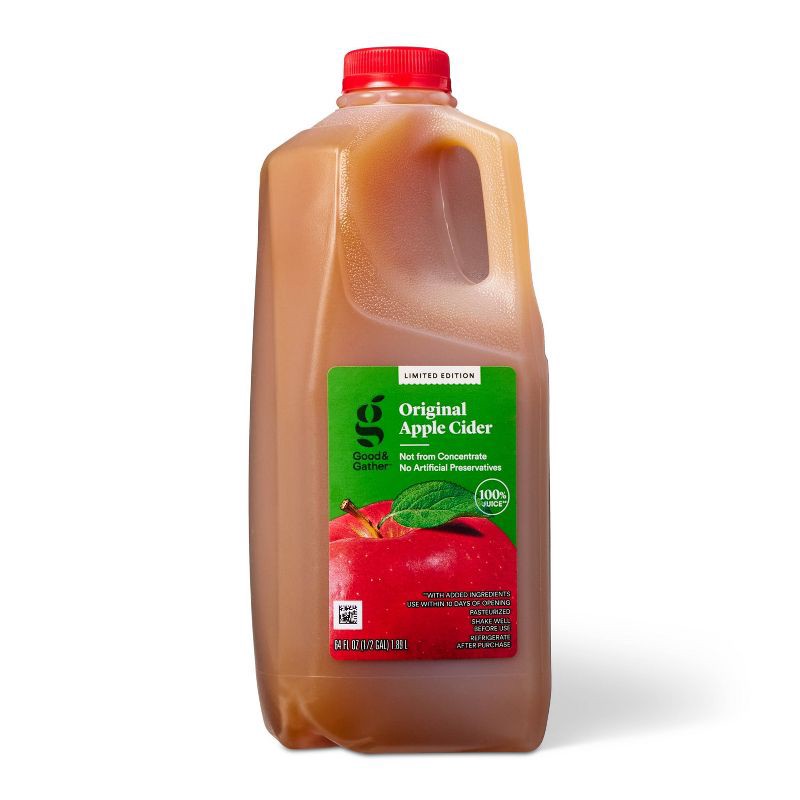 slide 1 of 4, Original Apple Cider - 0.5gal - Good & Gather™, 1/2 gal