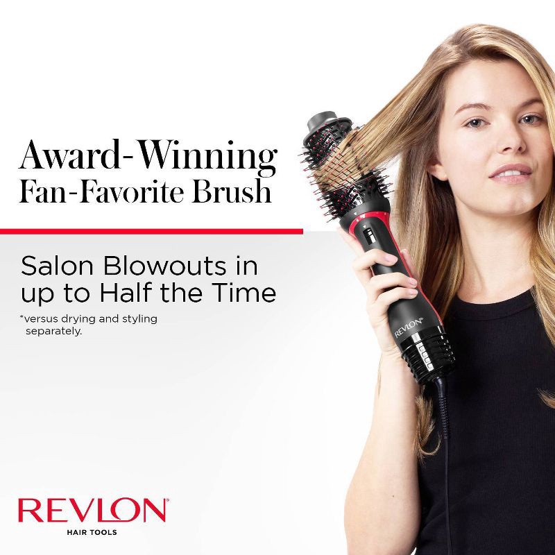 slide 3 of 12, Revlon One-Step Volumizer PLUS Hair Dryer and Hot Air Brush - Black, 1 ct