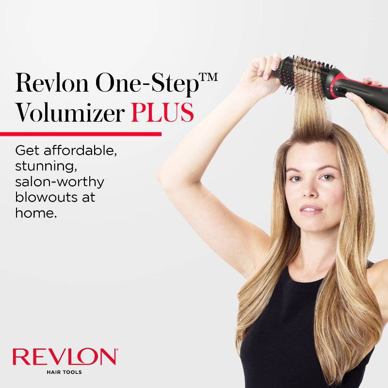 slide 4 of 12, Revlon One-Step Volumizer PLUS Hair Dryer and Hot Air Brush - Black, 1 ct