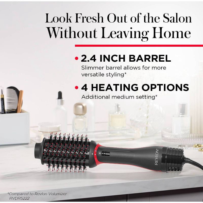 slide 7 of 12, Revlon One-Step Volumizer PLUS Hair Dryer and Hot Air Brush - Black, 1 ct