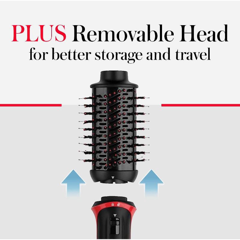 slide 8 of 12, Revlon One-Step Volumizer PLUS Hair Dryer and Hot Air Brush - Black, 1 ct