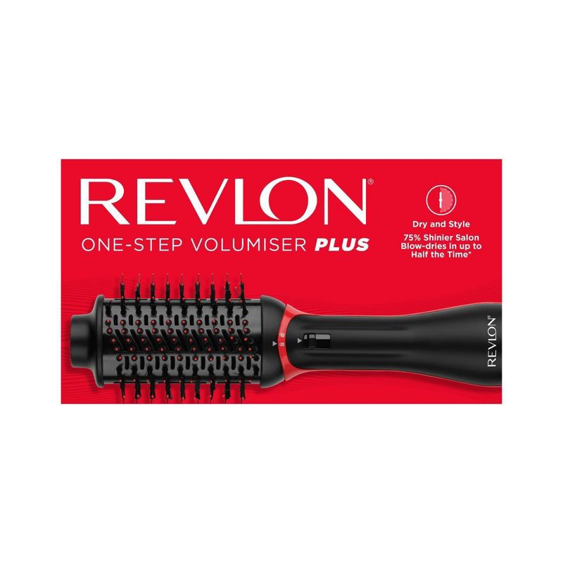 slide 9 of 12, Revlon One-Step Volumizer PLUS Hair Dryer and Hot Air Brush - Black, 1 ct