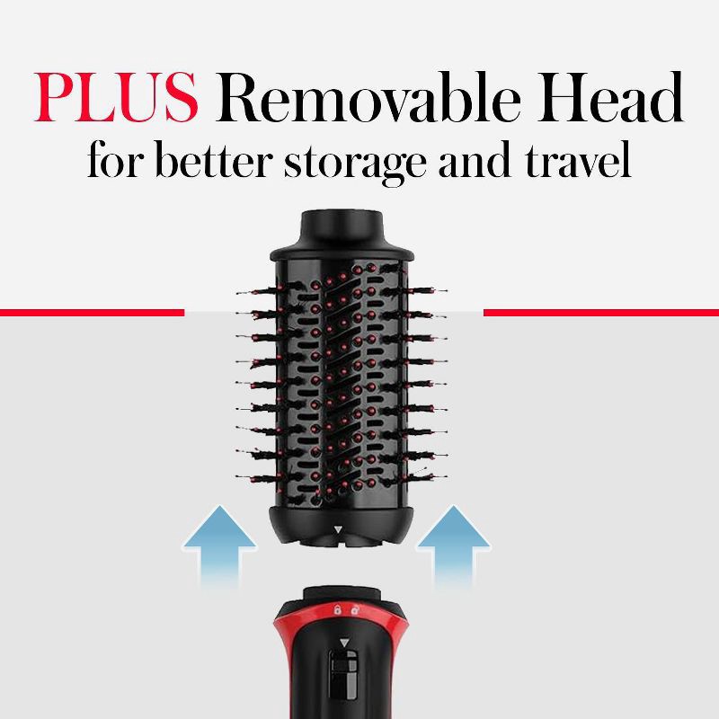 slide 10 of 12, Revlon One-Step Volumizer PLUS Hair Dryer and Hot Air Brush - Black, 1 ct