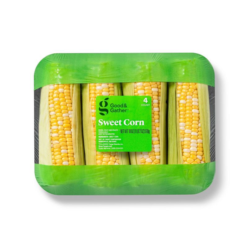 slide 1 of 4, Sweet Corn - 18oz/4ct - Good & Gather™, 4 ct; 18 oz