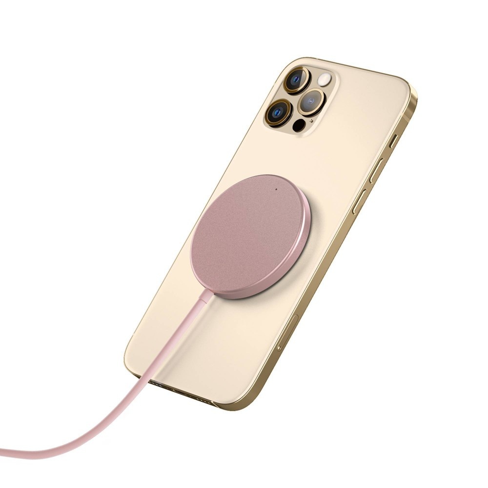 slide 3 of 6, Just Wireless Magnetic Charger - Rose Gold, 1 ct
