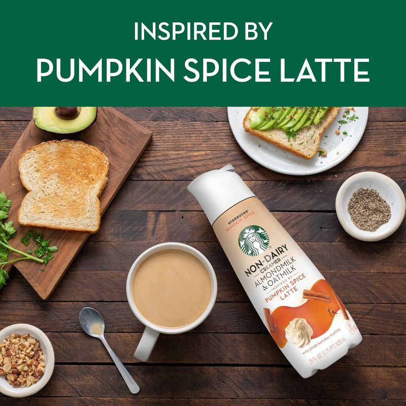 slide 3 of 10, Starbucks Creamer Starbucks Pumpkin Spice Non-Dairy Almondmilk & Oatmilk Coffee Creamer - 28 fl oz, 28 fl oz