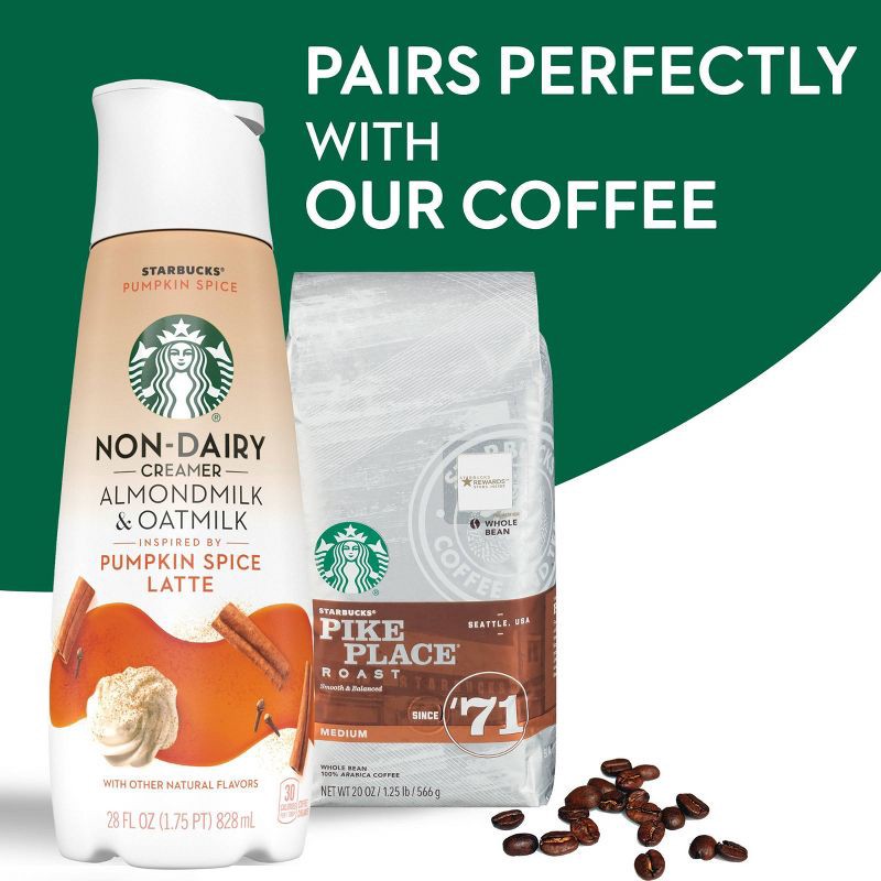 slide 6 of 10, Starbucks Creamer Starbucks Pumpkin Spice Non-Dairy Almondmilk & Oatmilk Coffee Creamer - 28 fl oz, 28 fl oz