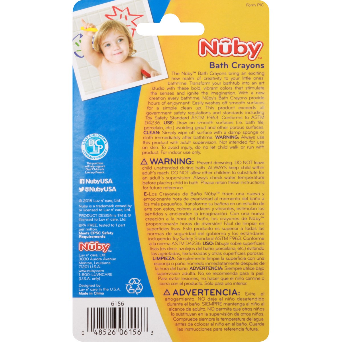 slide 6 of 6, Nuby Bath Crayons 1 ea, 1 ct