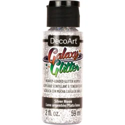Deco Art Galaxy Glitter Silver Moon, 2 oz