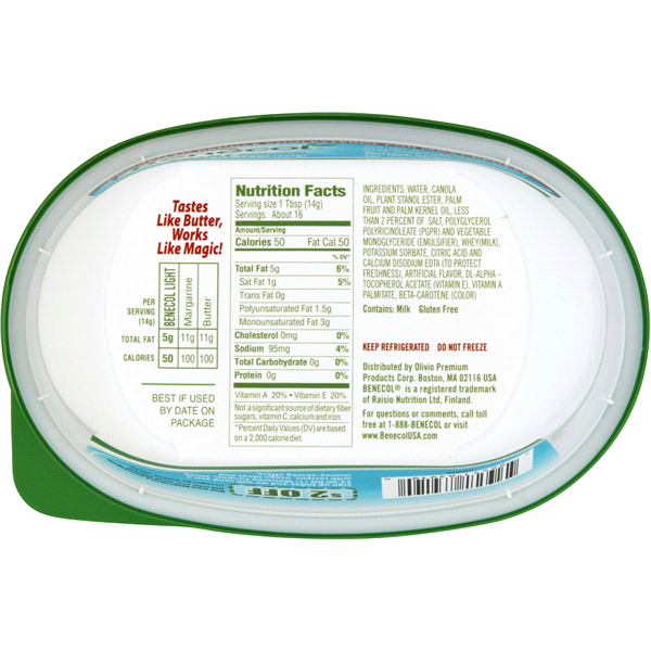 slide 4 of 17, Benecol Light Spread Tub, 8 oz