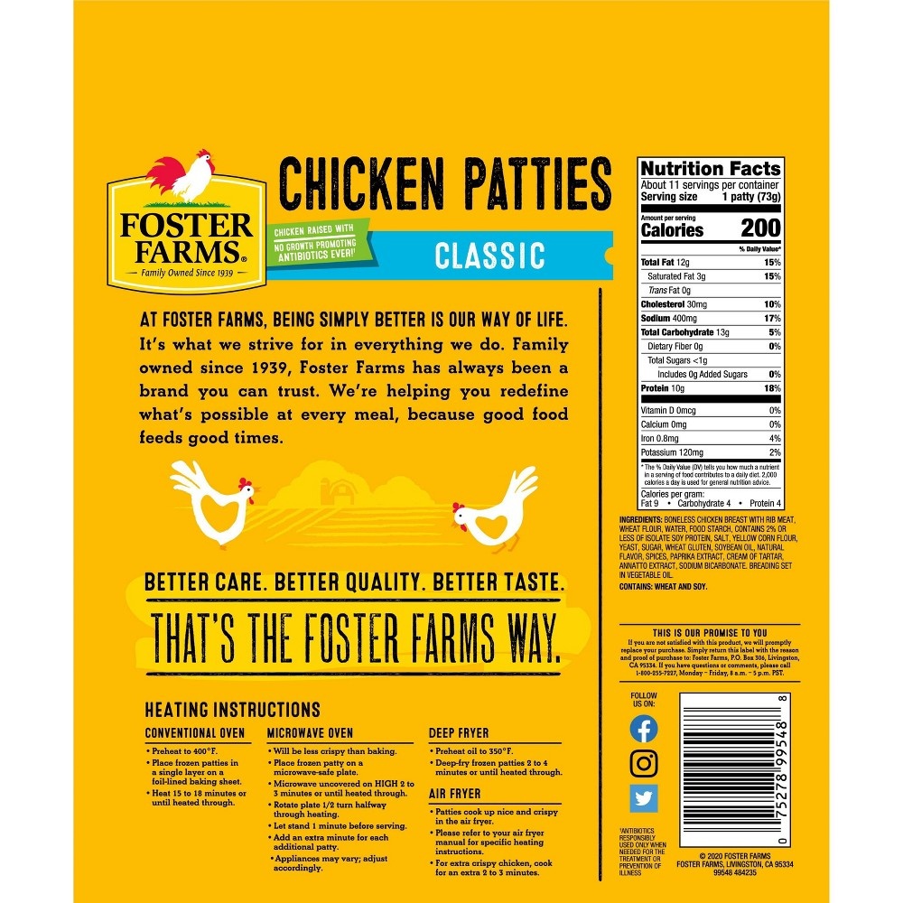 Foster Farms Chicken Patties Value Pack 28 oz | Shipt