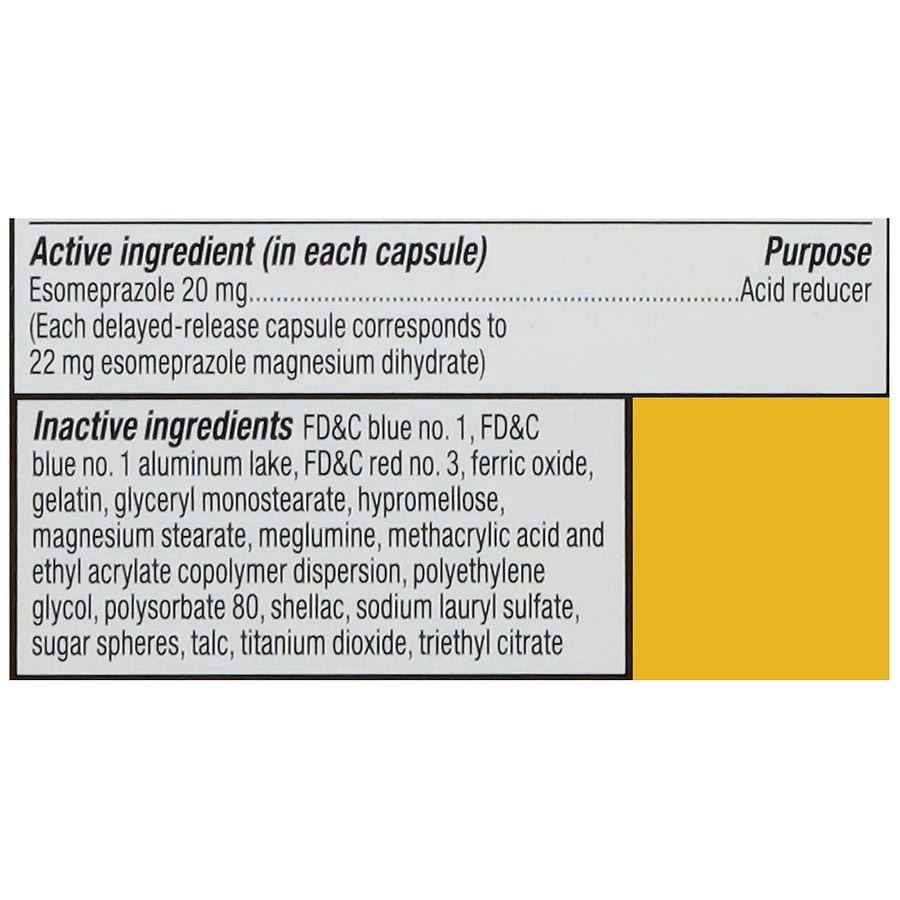 slide 4 of 5, Walgreens Esomeprazole Magnesium Delayed-Release Mini Capsules, 20 mg, Acid Reducer, 14 ct