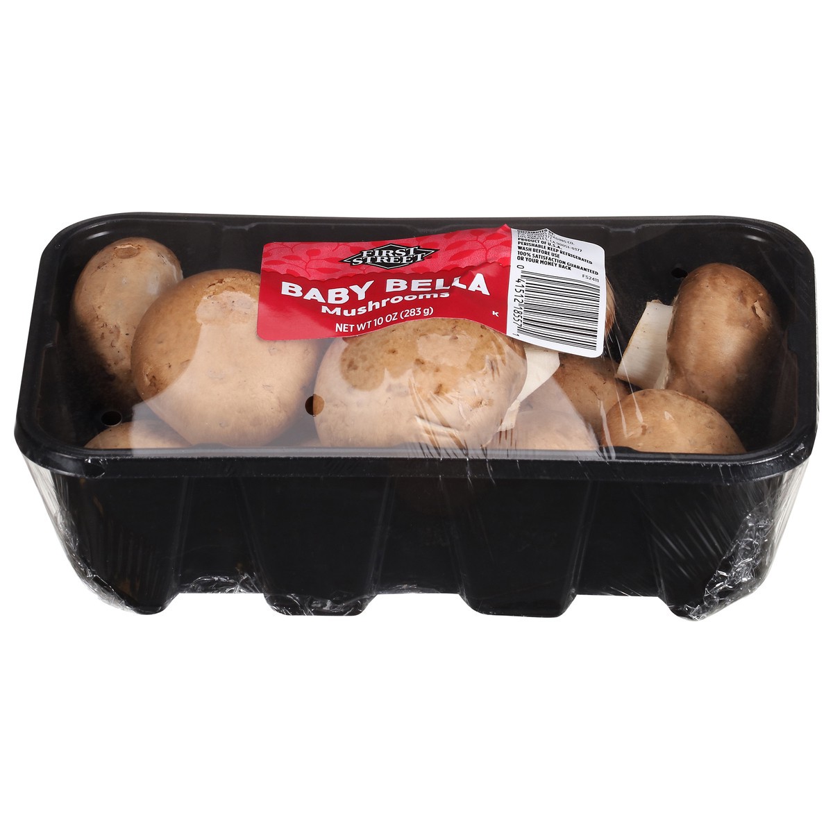 slide 3 of 4, First Street Mushrooms Baby Bella, 10 oz