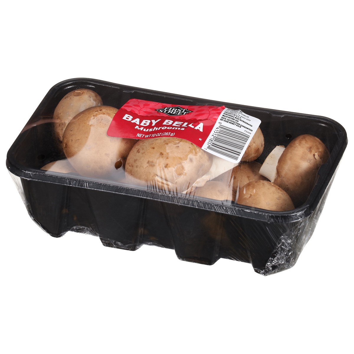 slide 4 of 4, First Street Mushrooms Baby Bella, 10 oz