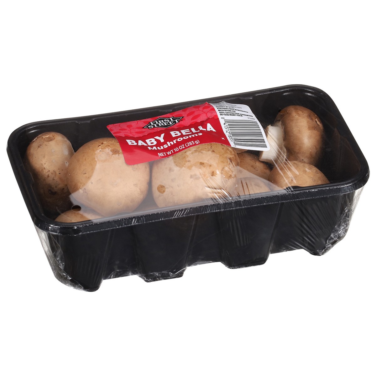 slide 2 of 4, First Street Mushrooms Baby Bella, 10 oz