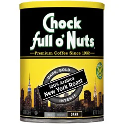 Chock Full O' Nuts New York Roast Dark Roast Ground - 10.5 oz Can