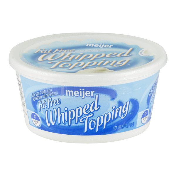 slide 1 of 1, Meijer Fat Free Whipped Topping, 8 oz