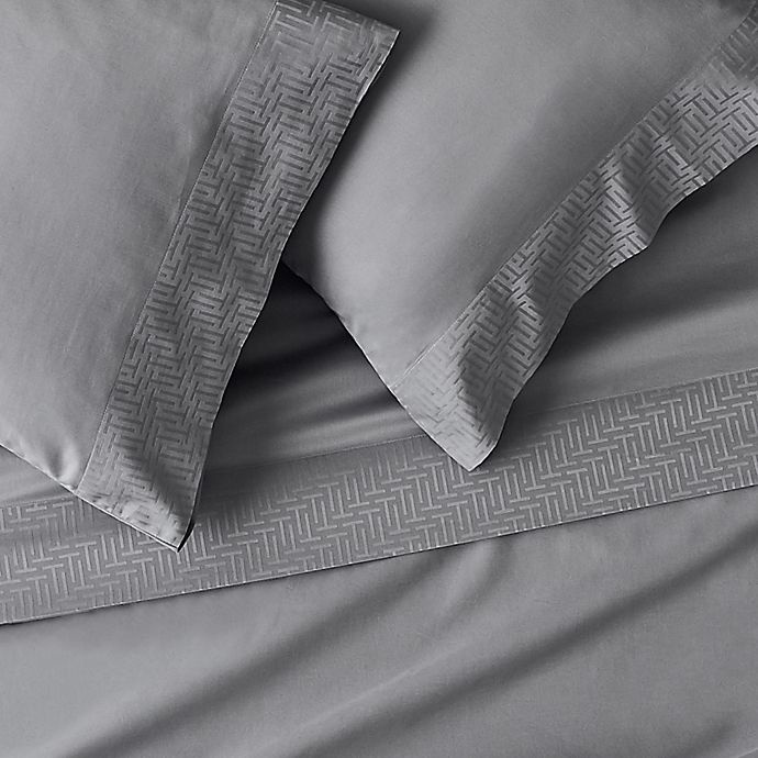 slide 2 of 4, Ted Baker T-Border 300-Thread-Count Standard Pillowcases - Dark Grey, 2 ct
