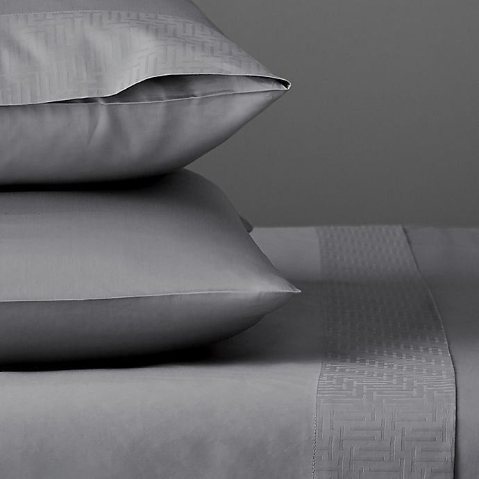 slide 4 of 4, Ted Baker T-Border 300-Thread-Count Standard Pillowcases - Dark Grey, 2 ct