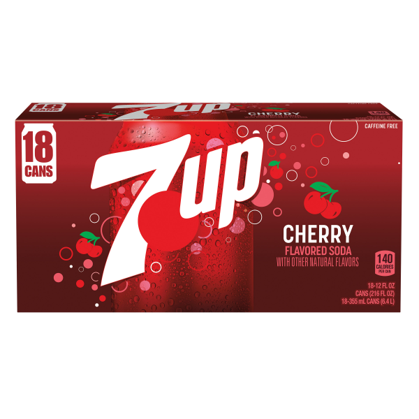 slide 24 of 29, 7Up Cherry, 18 x 12 oz