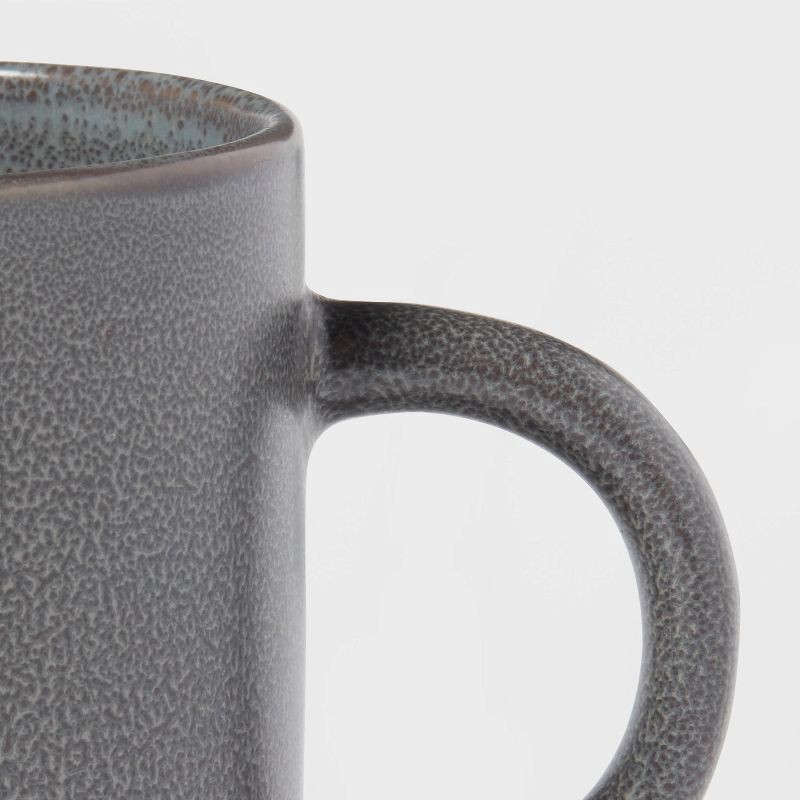 slide 2 of 2, 15oz Stoneware Tilley Mug Dark Gray - Threshold™: Traditional Coffee Mug, Dishwasher & Microwave Safe, 15.21oz Capacity, 15 oz, 15.21 oz