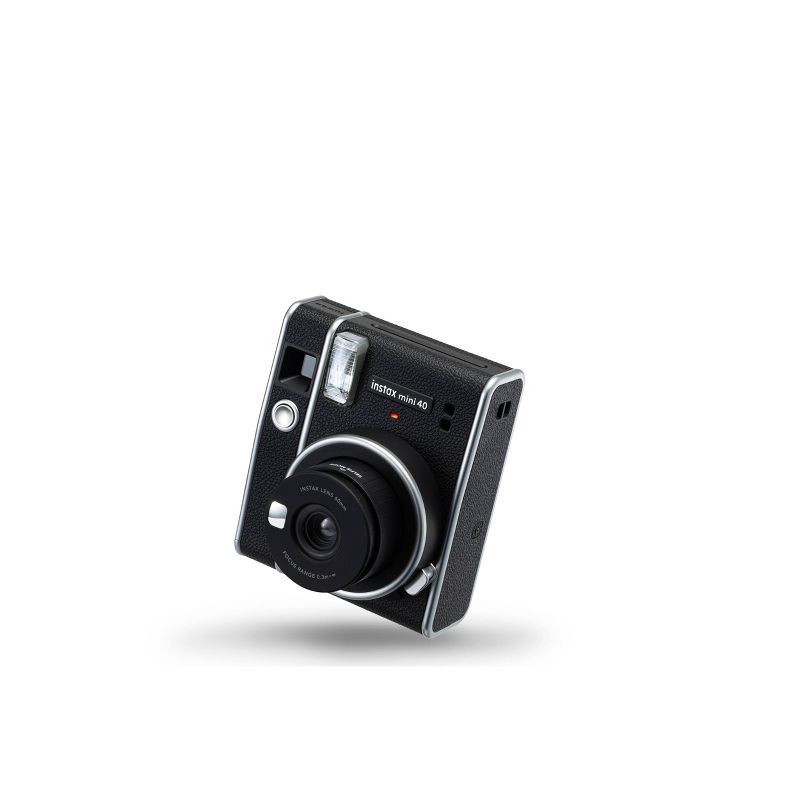 slide 5 of 10, Fujifilm Instax Mini 40 Camera - Black: Automatic Focus, Built-In Flash, Instant Film Format, 1 ct