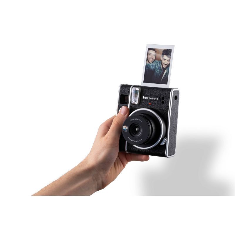 slide 7 of 10, Fujifilm Instax Mini 40 Camera - Black: Automatic Focus, Built-In Flash, Instant Film Format, 1 ct
