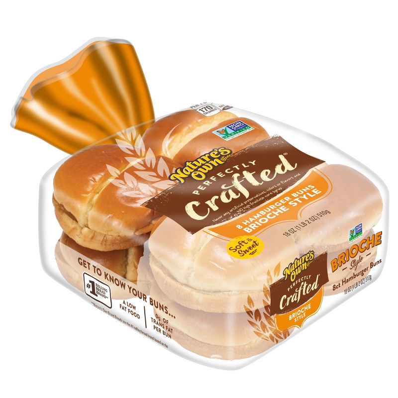 slide 13 of 16, Nature's Own Perfectly Crafted Brioche Hamburger Bun - 18oz, 18 oz