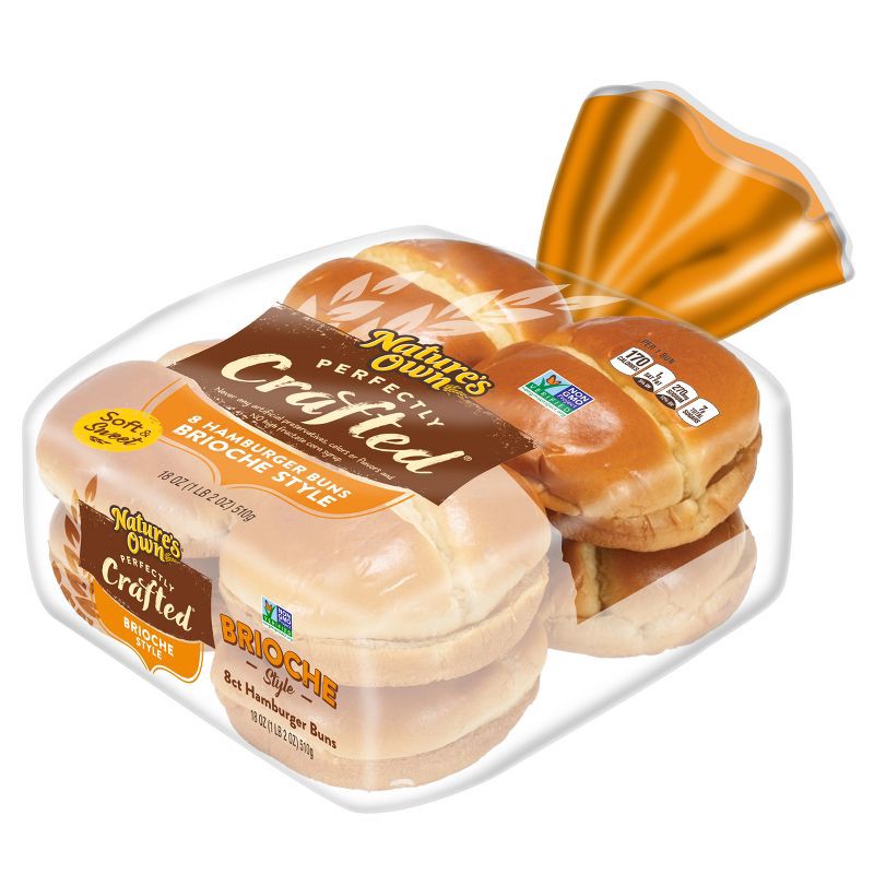 slide 14 of 16, Nature's Own Perfectly Crafted Brioche Hamburger Bun - 18oz, 18 oz
