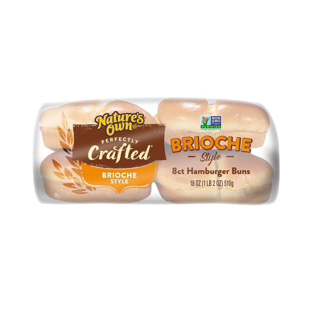 Natures Own® Perfectly Crafted® Brioche Style Hamburger Buns 8 Ct Bag 8 Ct Shipt