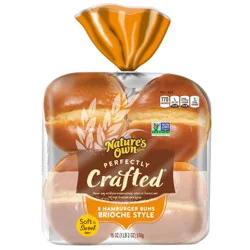 Nature's Own Perfectly Crafted Brioche Hamburger Bun - 18oz