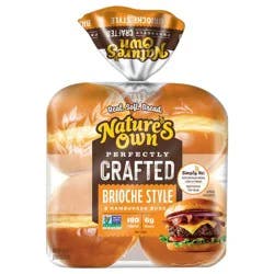 Nature's Own Perfectly Crafted Brioche Hamburger Bun - 18oz