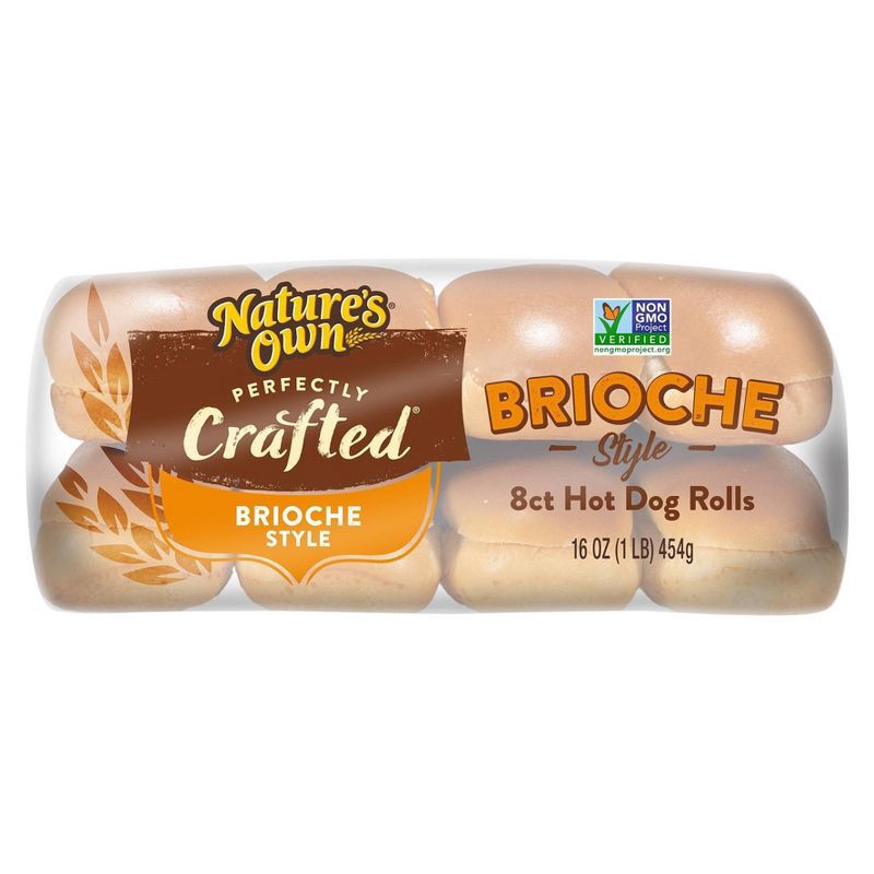 slide 7 of 7, Nature's Own Perfectly Crafted Brioche Hotdog Bun - 16oz, 16 oz