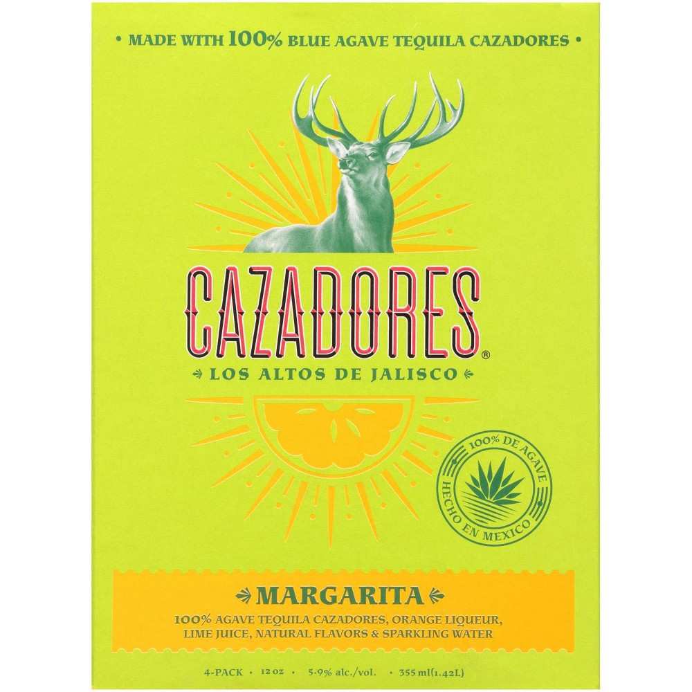 slide 2 of 2, Cazadores Margarita Cocktails, 4 ct; 12 fl oz