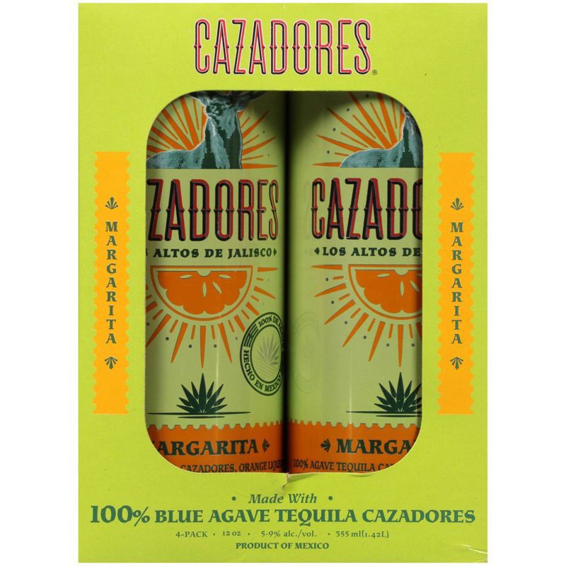 slide 1 of 6, Cazadores Margarita Cocktail - 4pk/355ml Cans, 4 ct; 355 ml