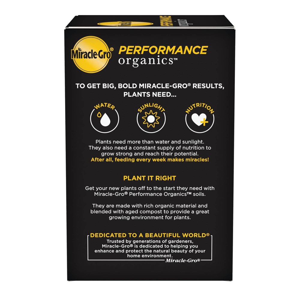 slide 8 of 9, Miracle-Gro Performance Organics All Purpose Water Soluble Plant Food - 1lb, 1 lb