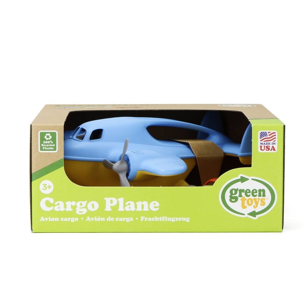Green Toys Cargo Plane Toy - Made From 100% Recycled Plastic, Includes Mini Car, No BPA, Dishwasher Safe - View #2