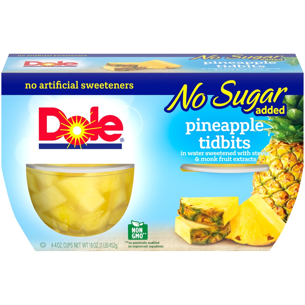 slide 2 of 9, Dole Pineapple Tidbits In Water, 16 oz