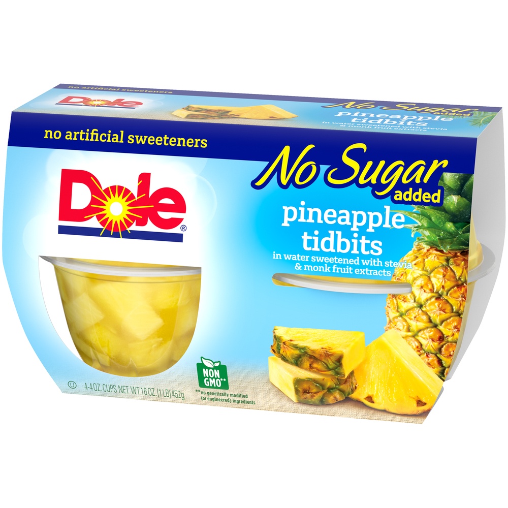 slide 5 of 9, Dole Pineapple Tidbits In Water, 16 oz